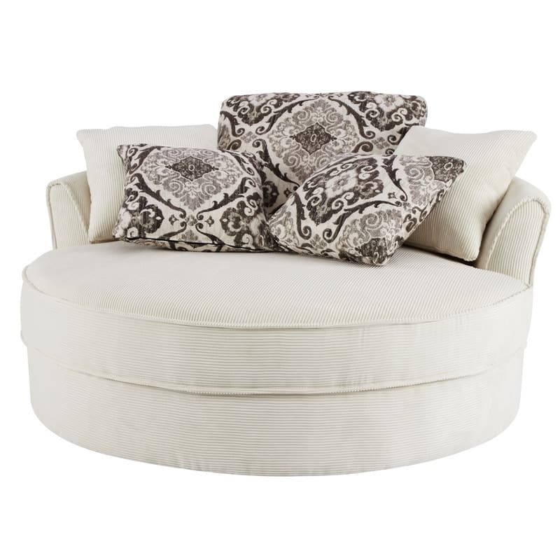 360 Degree Swivel Round Sofa Chair with 5 Movable Pillow