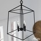 preview thumbnail 1 of 10, Hunter Fair Oaks 4-Light Pendant - Kitchen, Dining Room, Foyer - Modern Farmhouse, Transitional, Cage, Lantern - Designer! Flat Matte Black