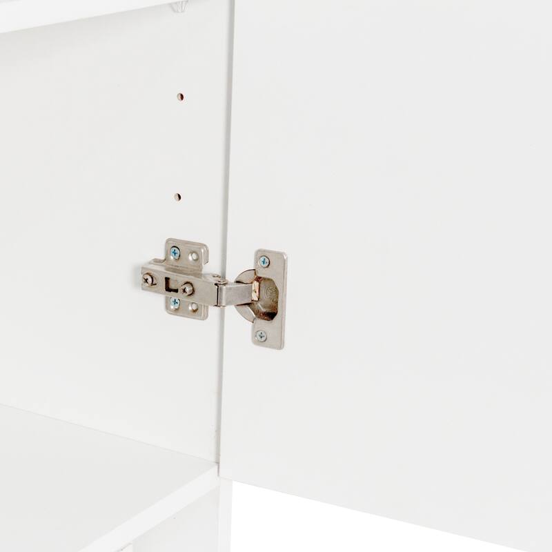 Tall Kitchen Pantry Cabinet with 3-Tier Pull-Out Storage Shelf, Freestanding Organizer with Door