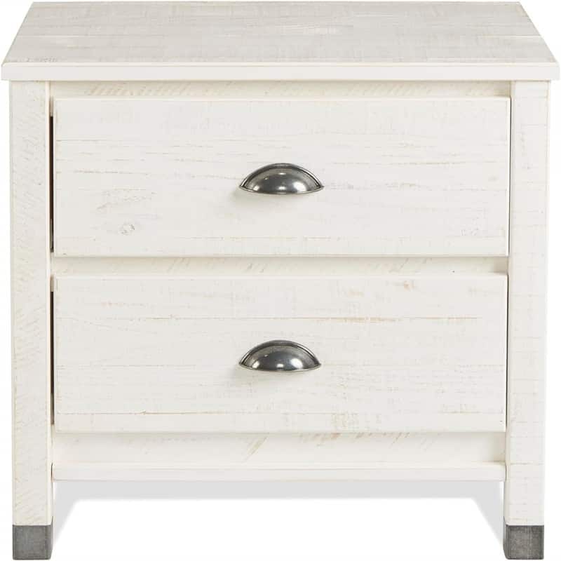 Night Stand 2 Drawer Solid Wood