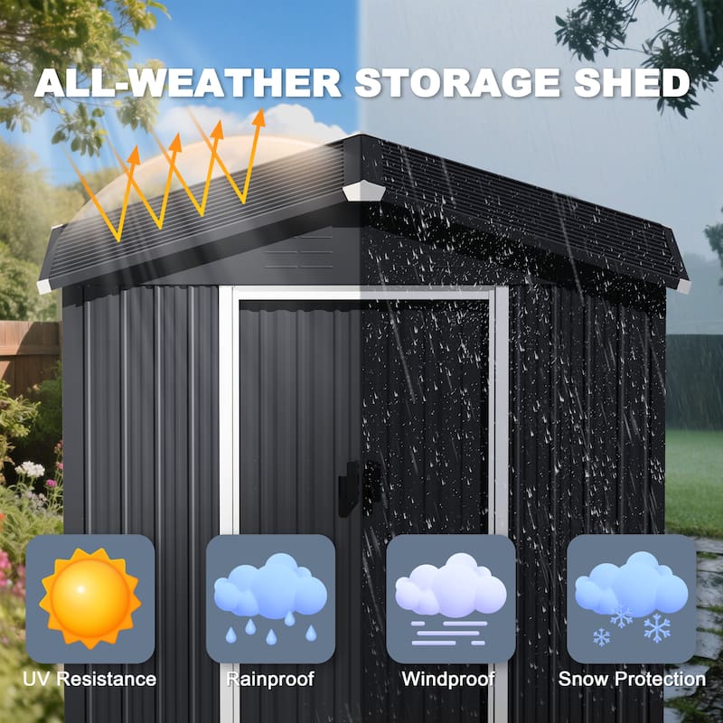 Metal Outdoor Garden Shed Storage Tool Shed with Sliding Doors