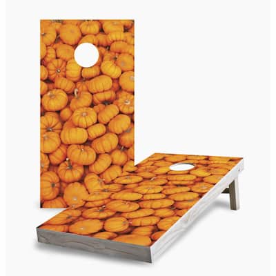 Mini Pumpkin Patch Cornhole Game (Choose Wraps or Boards)