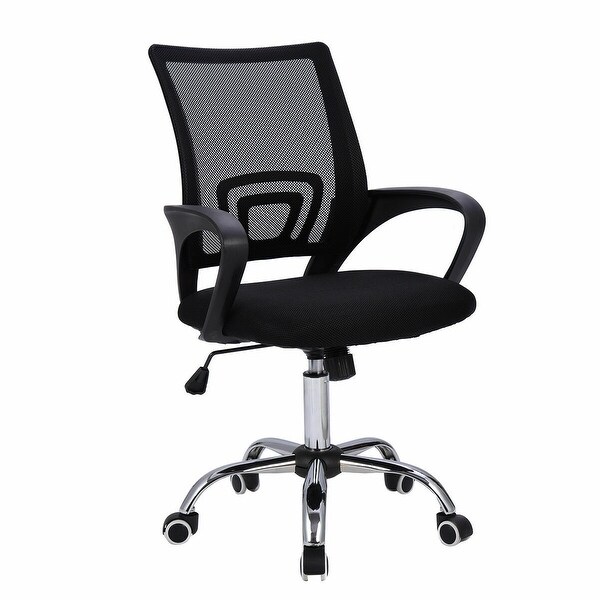 Costway Modern Mesh Mid-Back Office Chair Computer Desk Task Ergonomic Swivel black New