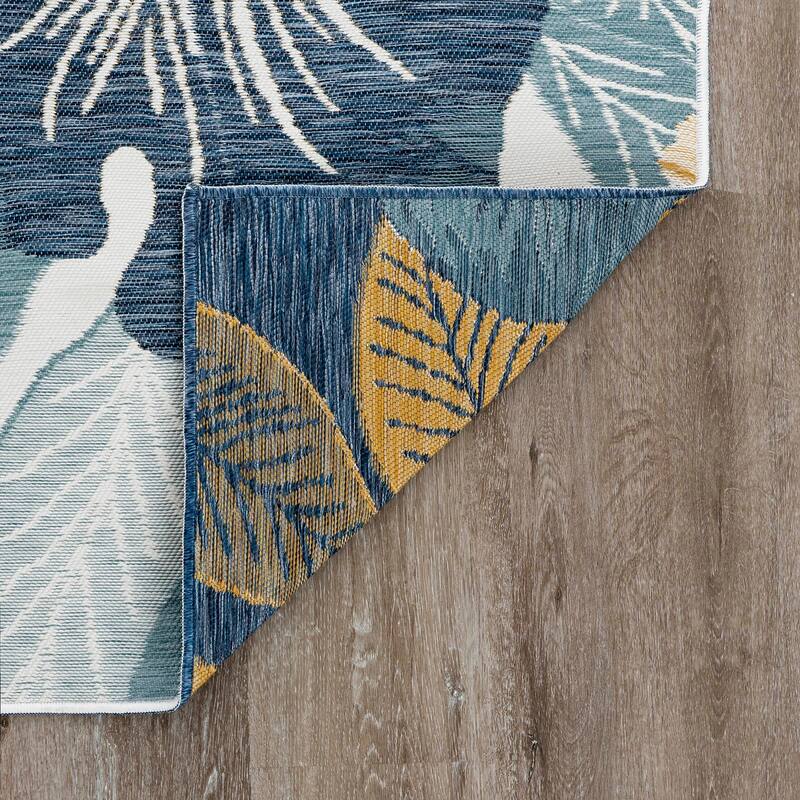 Alfresco Nautical & Coastal Floral & Botanical Reversible Indoor/Outdoor Area Rug