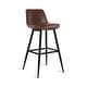 preview thumbnail 74 of 103, LUE BONA Modern Industrial Counter Stools Faux Leather Upholstered Counter Height Bar tools with Back