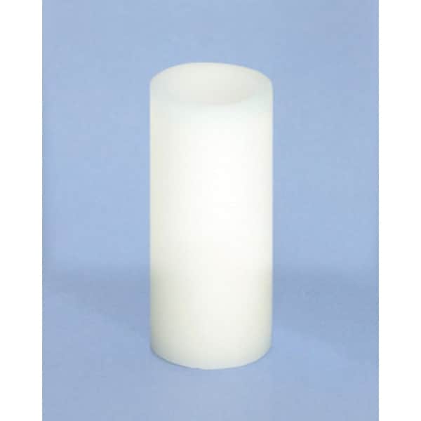 Pack of 6 White Flameless Wax LED Pillar Candles w/Timer 1.75" x 4" - N/A