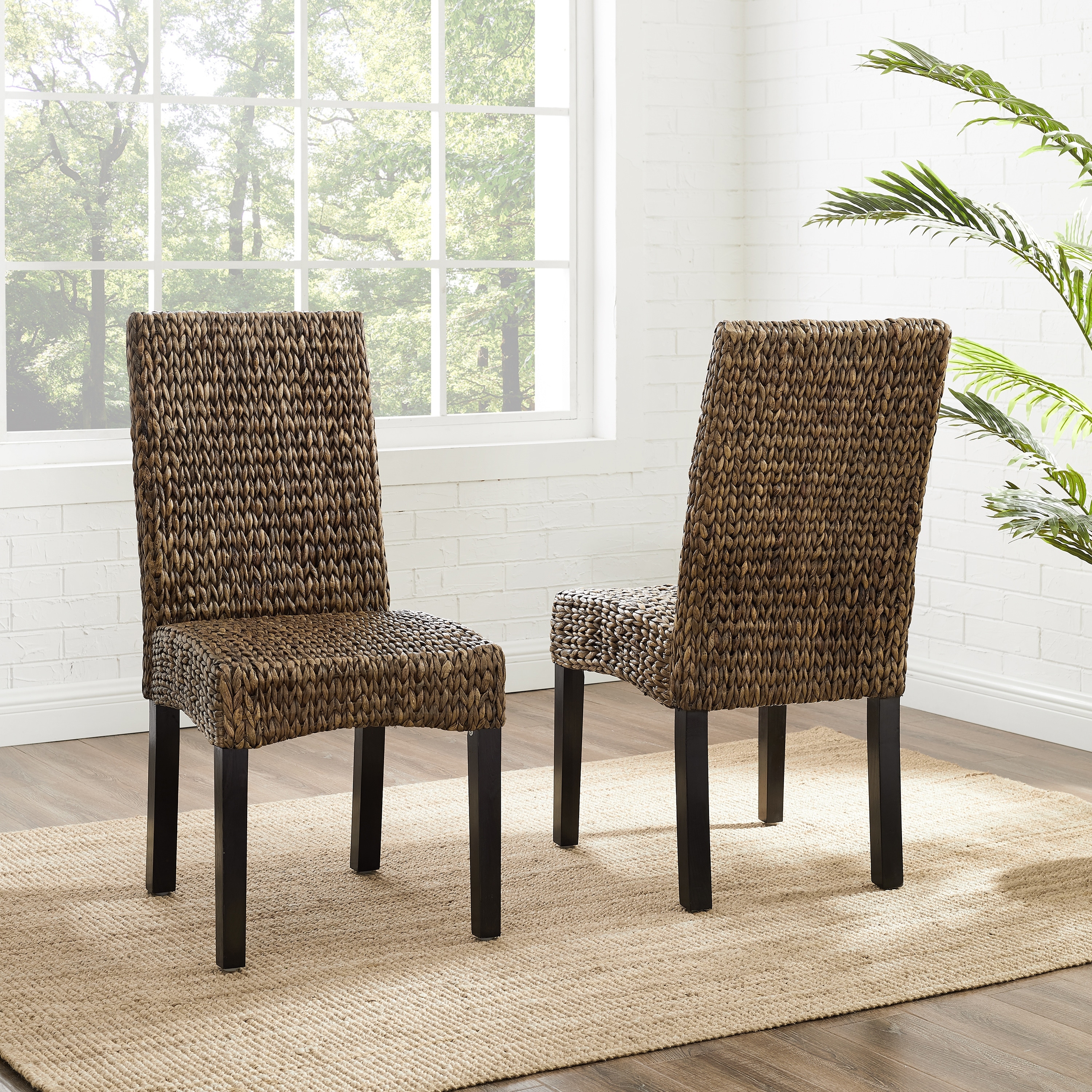 Crosley Edgewater 2Pc Dining Chair Set - 24"dx 18.75"wx37.38"h