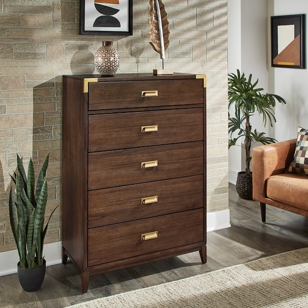 campaign style dresser Vintage Baker Campaign-Style Two-Drawer Chest for Sale – andfoundfurnishings main image 0