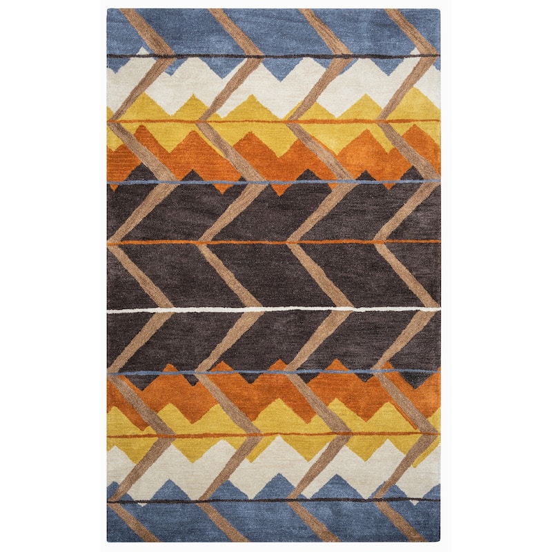 Alora Decor Pueblo Multi-colored Hand-tufted Wool Rug
