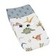 preview thumbnail 1 of 4, Sweet Jojo Designs Watercolor Dinosaur Dino Boy Changing Pad Cover Green Blue White Modern Nature Jurassic Animal Footprint Tan