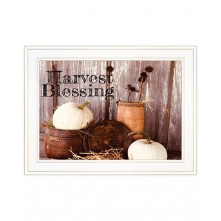 Harvest Blessings Rustic Wall Décor Wooden Sign 12x12 Inch Positive Wall Art Wood Plaque with Sayings Home Decor for Living Room Office