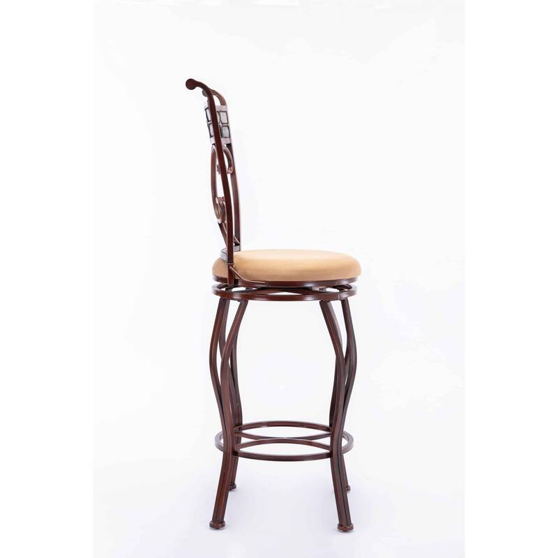 Boraam Beau Metal Swivel Counter or Bar Stool