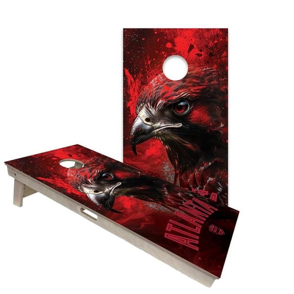 slide 2 of 6, Atlanta Falcons Regulation 2x4 Cornhole Board Set All-Weather - Include Carrying Case
