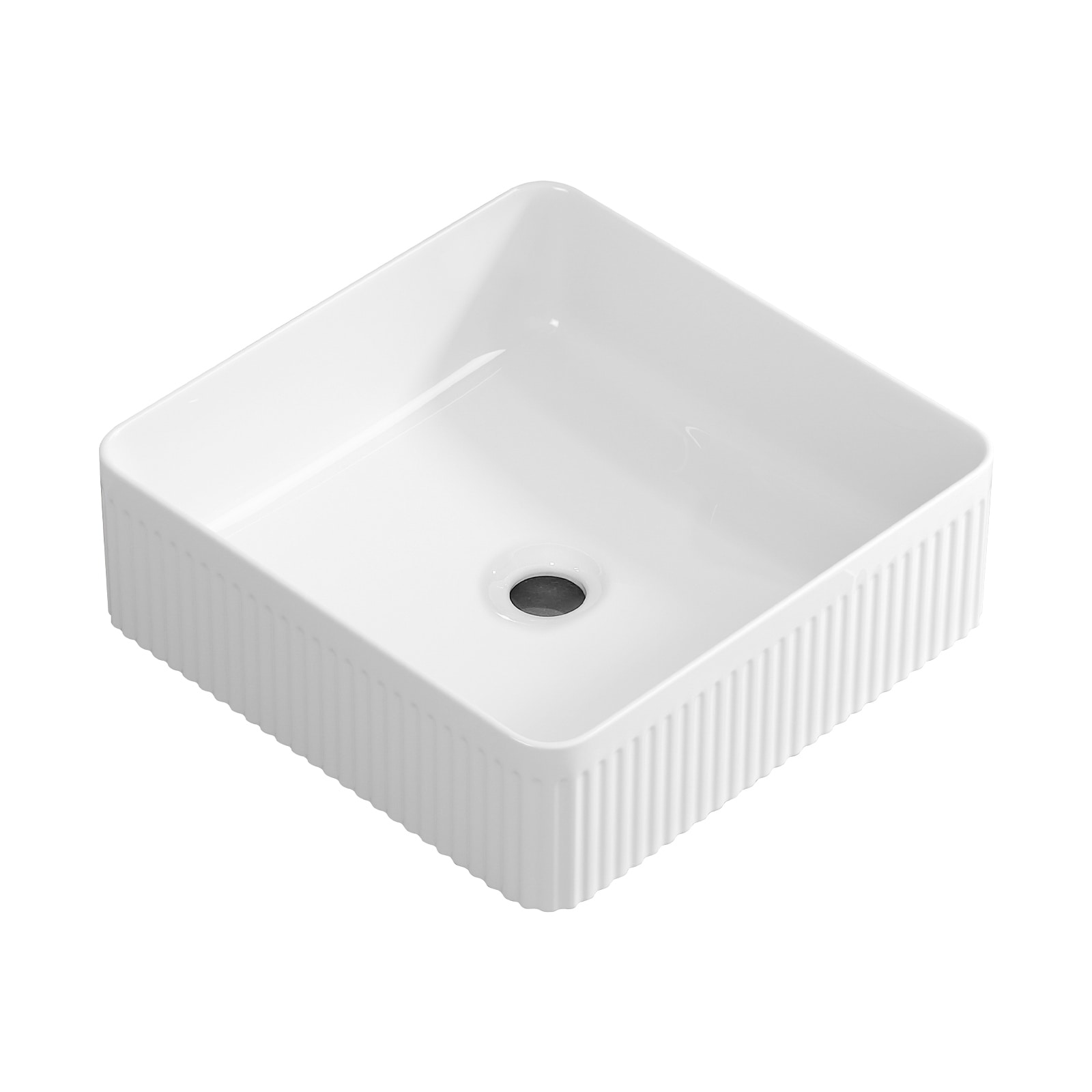 GDFStudio - Adrian Porcelain Vessel Sink with Modern Countertop Bathroom Basin Design