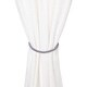 preview thumbnail 4 of 3, Light Grey Rope Curtain Tiebacks with Hooks