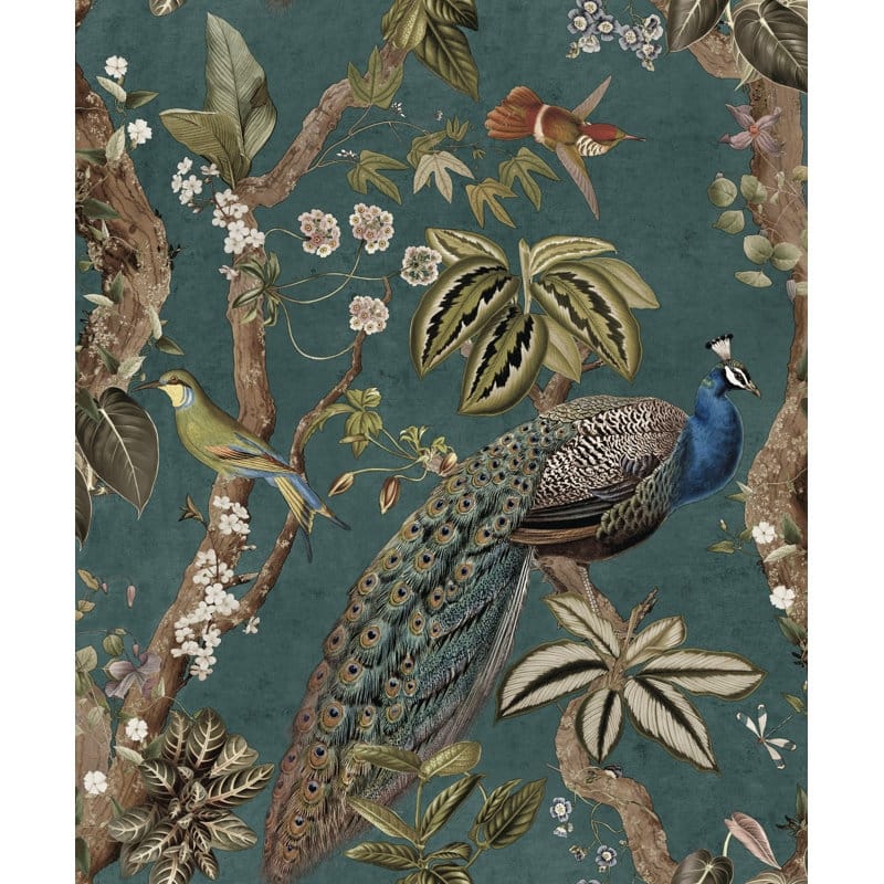 Cassia Peacock Non-Pasted Wallpaper - Covers 56 Square Feet
