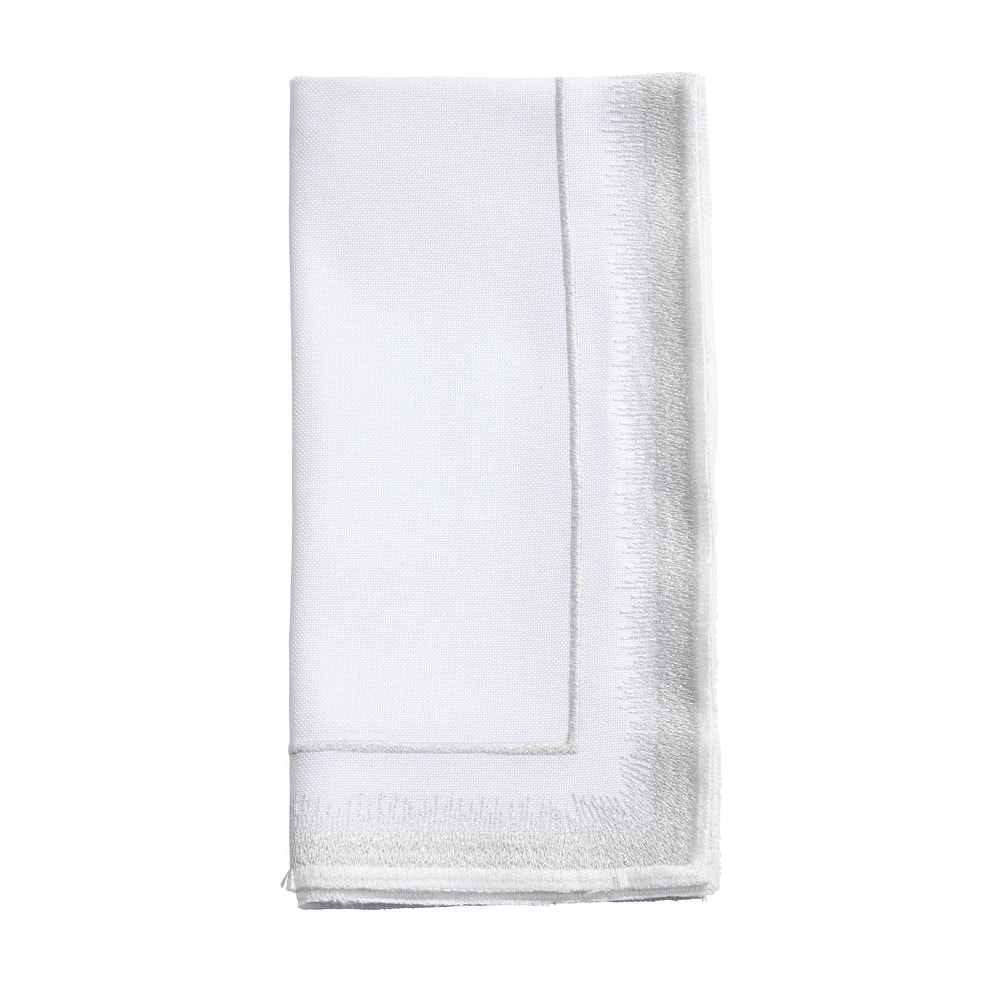 Elegant Embroidery Detail Napkin (Set of 4)