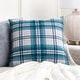 preview thumbnail 4 of 4, Kip Classic Plaid Knit 22-inch Throw Pillow Cover Only - Teal/Grey