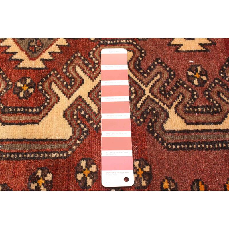 ECARPETGALLERY Hand-knotted Andelz Dark Red Wool Rug - 2'8 x 8'2