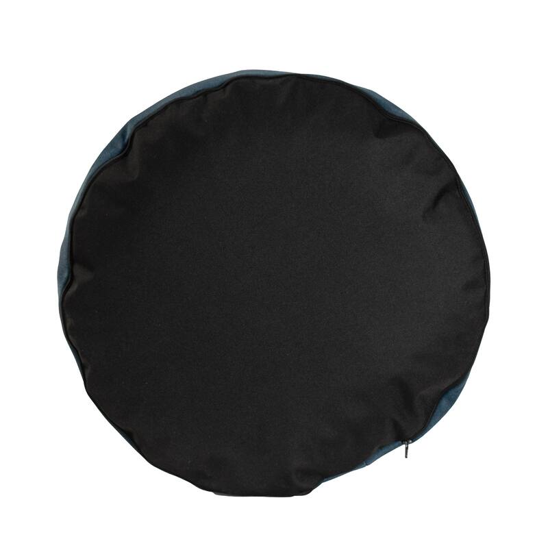 Qiviut Blue Foot Pouf