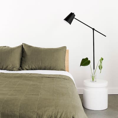 French Linen Box Stitch Quilt by BOKSER HOME