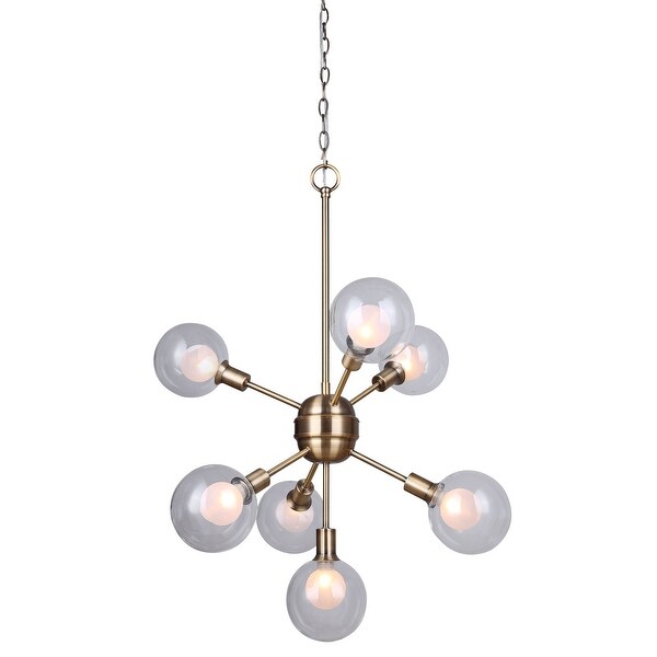 Canarm Estella 7 Light Chain Chandelier with Clear and Frosted ... Canarm Estella 7 Light Chain Chandelier with Clear and Frosted ...