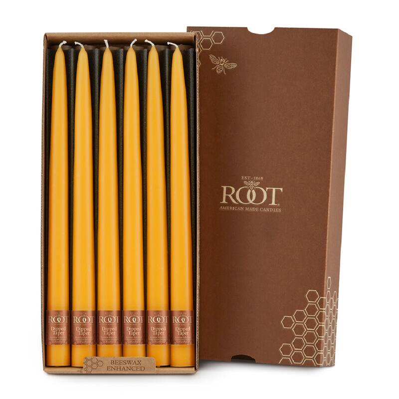 ROOT Hand Dipped Taper Candles - 12 Ct - Butterscotch - 12 X .88
