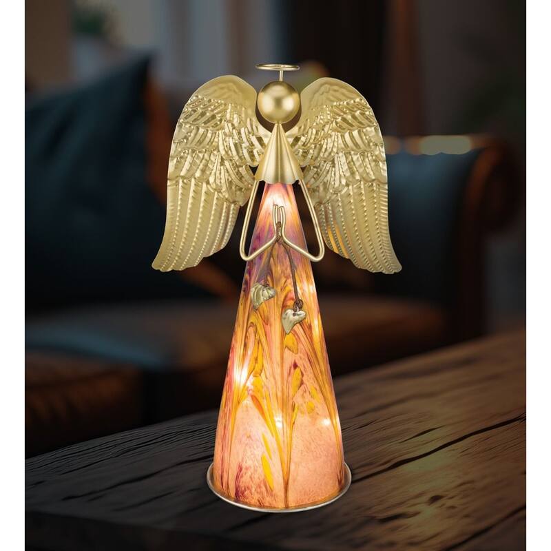 Murano Angel LED Decor 13" - Purple