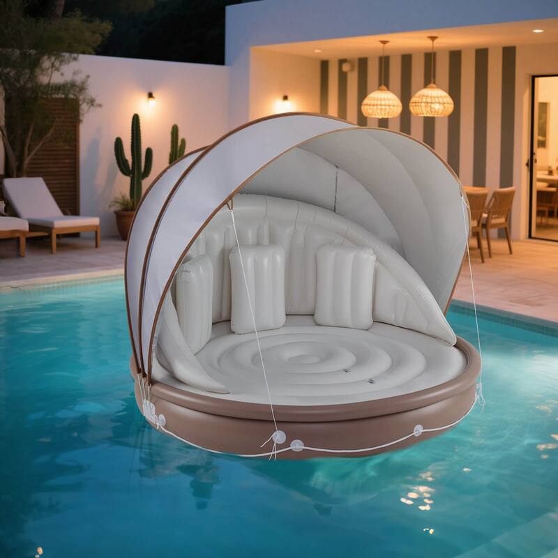 Costway 73" Tanning Pool Lounger Float with Retractable & Removable - See Details