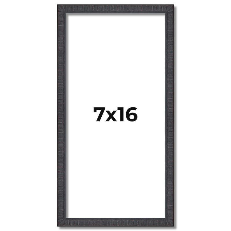 7x16 Frame Brown Solid Wood Picture Frame - Complete Modern Photo