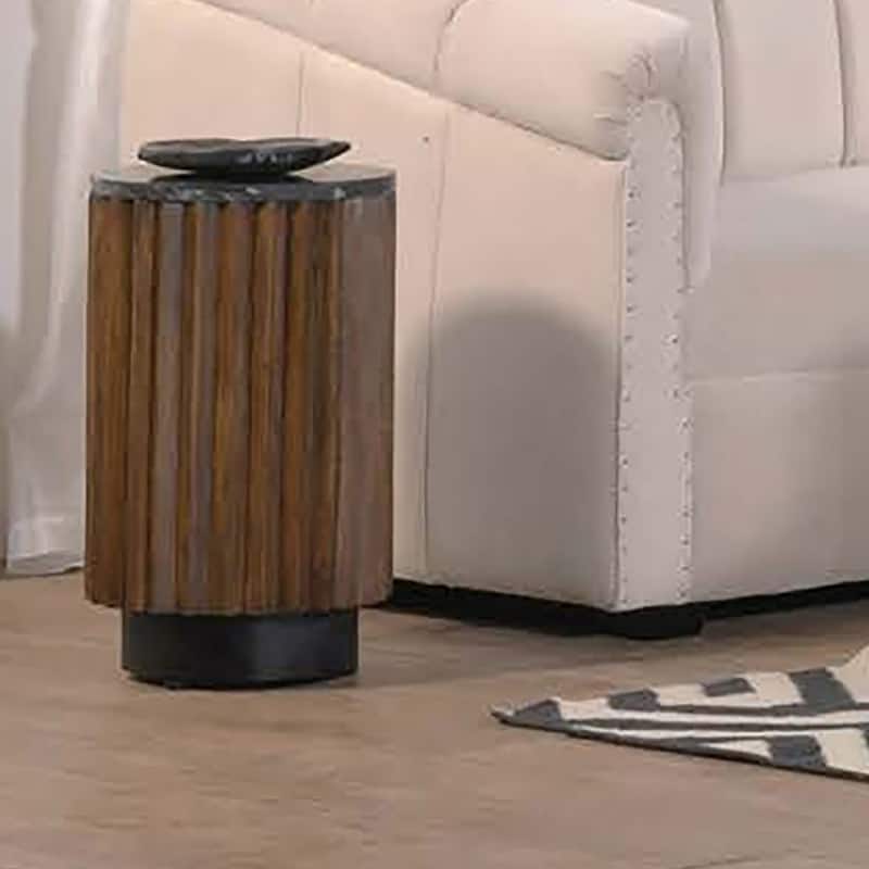 12 In. Round Modern End Table with Modern Top, Living Room Sofa Side Table, /
