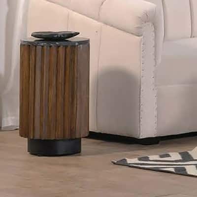 Round Modern End Table with Modern Top, Sofa Side Table