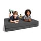 preview thumbnail 23 of 23, Jaxx Big Kids Convertible Sleeper Sofa & Ottoman Set