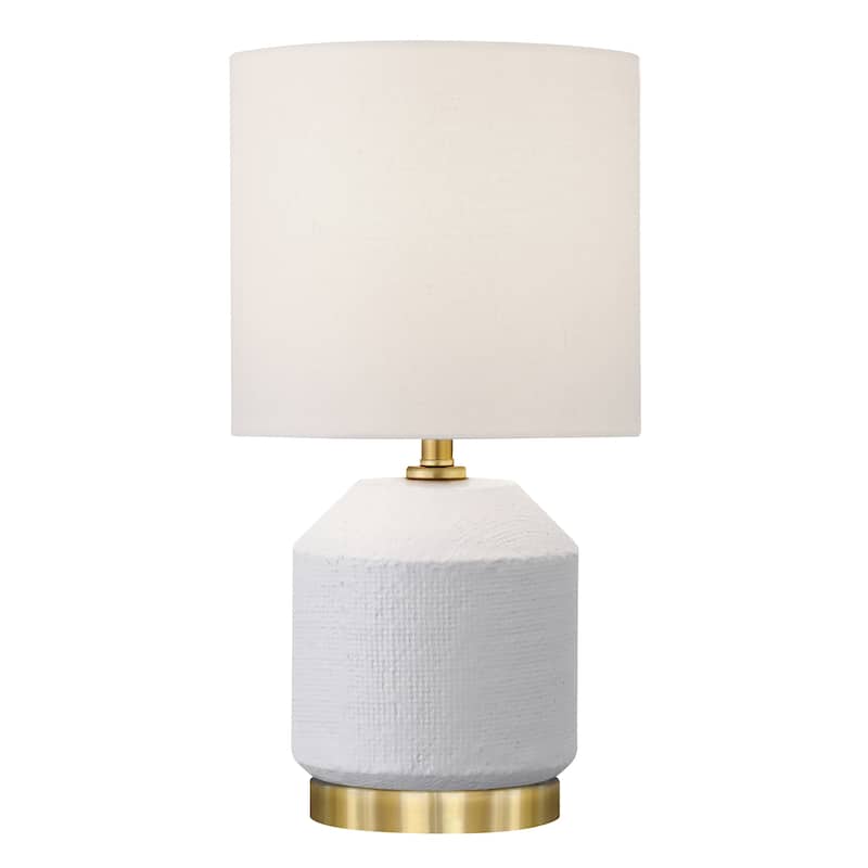 Esther 15" Tall Textured Ceramic Mini Lamp with Fabric Shade - 5.5" Wide