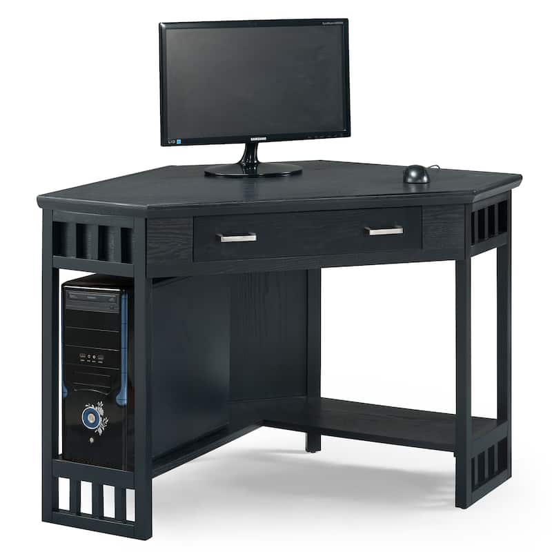 Leick Home Mission Corner Writing Desk - Black Oak