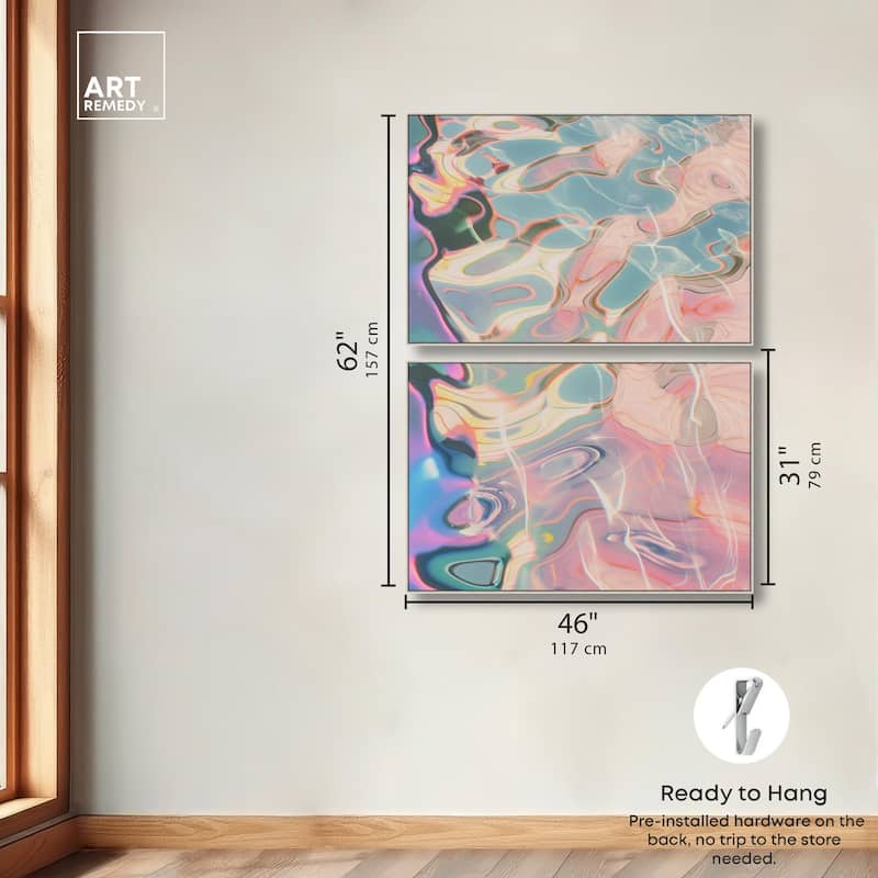 Metallic Drift I Canvas Set of 2 by Art Remedy