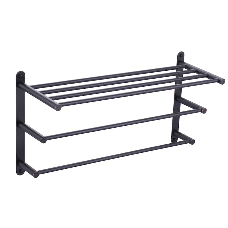 WOWOW 24 in. Bathroom Towel Rack - Oil Rubbed Bronze