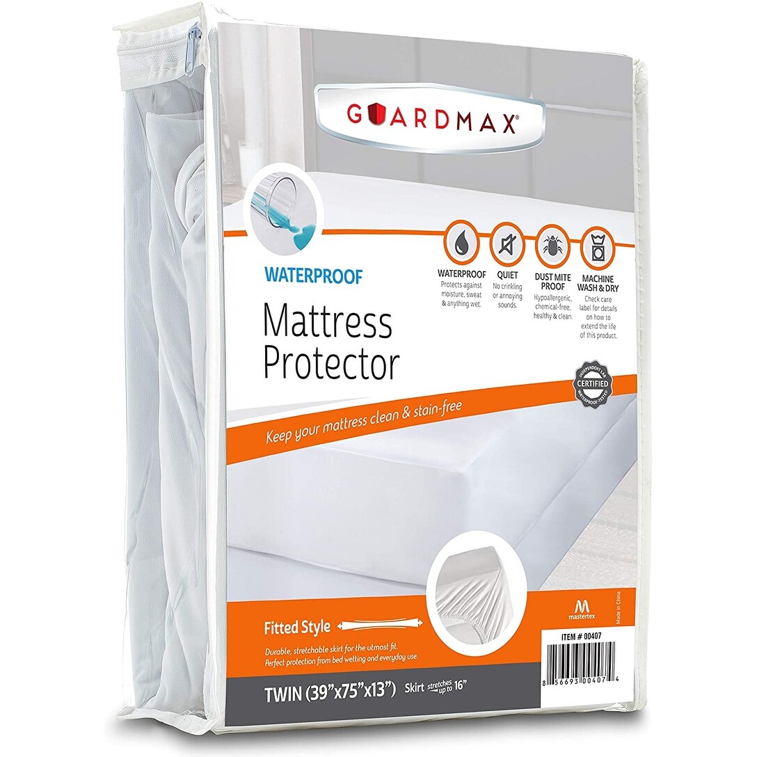 Lightweight Cover Fitted Plastic Mattress Protector Bed Wetting Protection 