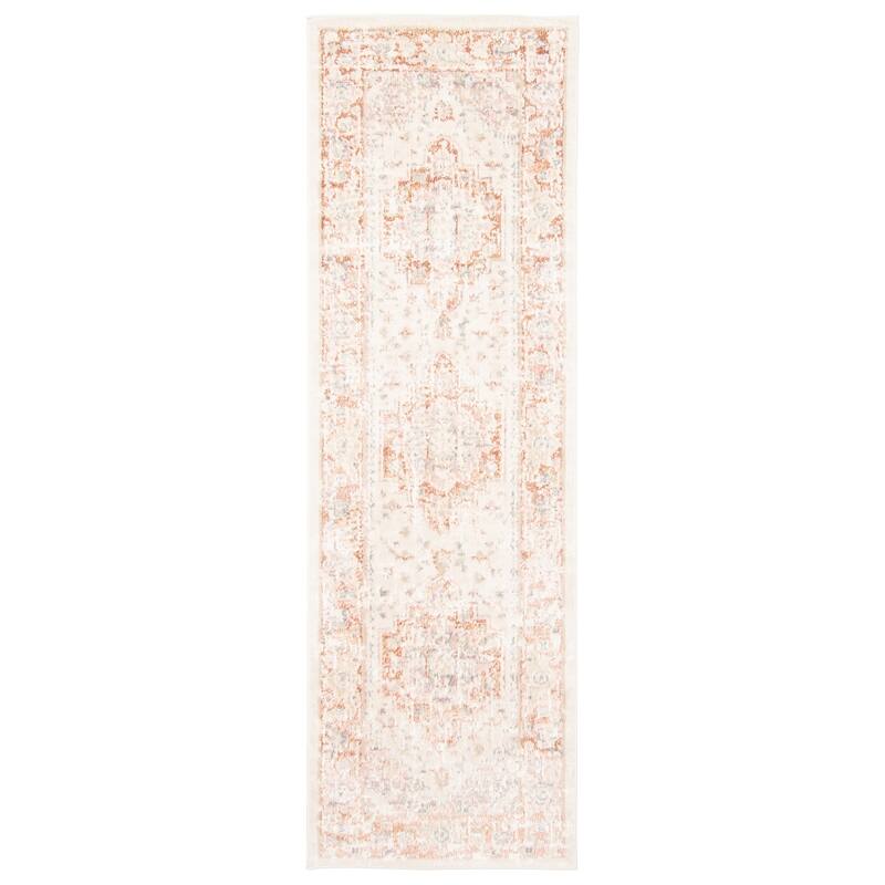 ECARPETGALLERY Machine Woven Bijara Traditional Area Rug - 2'8 x 8'2 - Copper - Runner