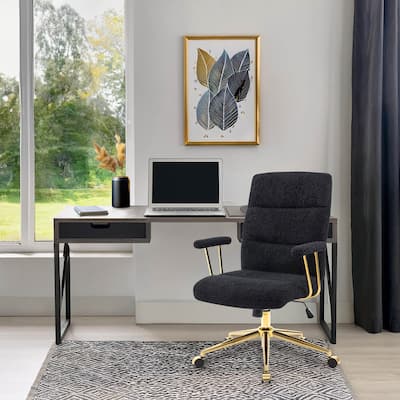 Modern Designs Elegant Sherpa Adjustable Office Chair - N/A