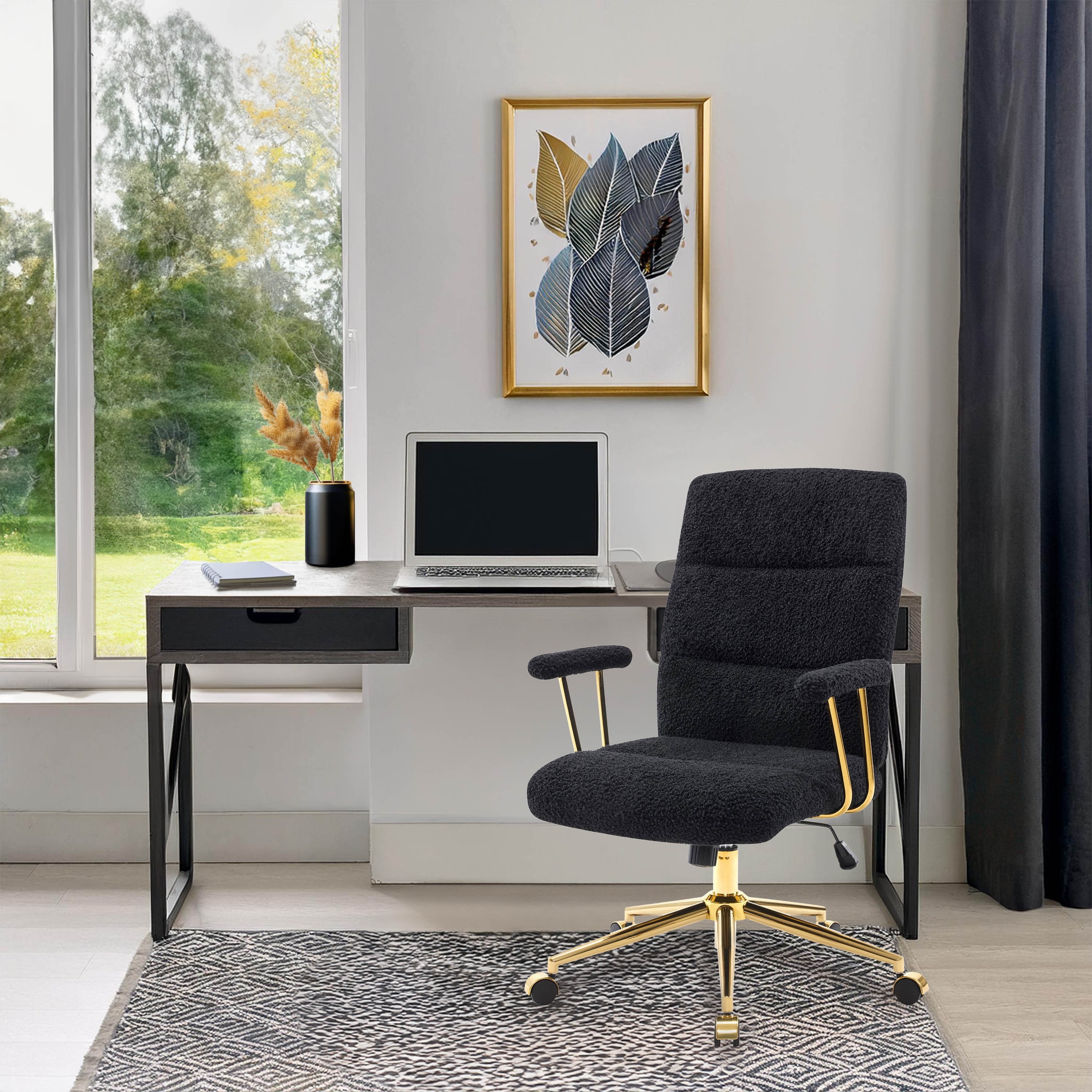 Modern Designs Elegant Sherpa Adjustable Office Chair