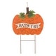 preview thumbnail 16 of 47, Glitzhome Metal Rusty Yard Stake or Standing Decor or Hanging Decor Pumpkin HAPPY FALL
