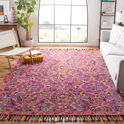 SAFAVIEH Handmade Blossom Penelope Modern Floral Wool Rug