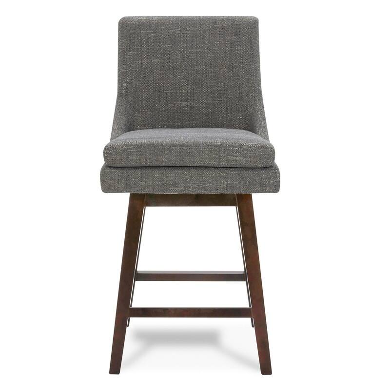 Spruce & Spring Luca Counter Height Swivel Barstool with Solid Wood Legs