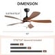 preview thumbnail 20 of 71, 45 Inch / 52 Inch White Ceiling Fan with Dimmable LED Light and Remote, 6-Speed Reversible DC Motor, ABS Blades