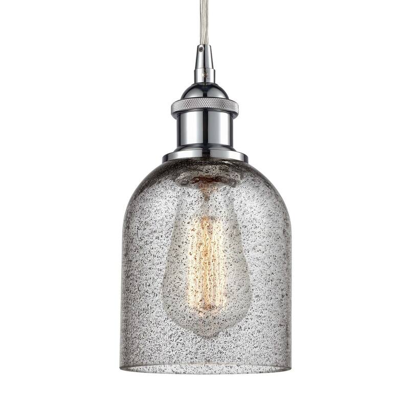 Innovations Lighting Caledonia Single Light 5" Wide Mini Pendant - Polished Chrome / Charcoal
