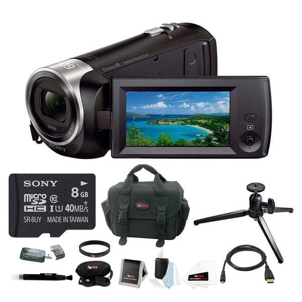 Sony HDRCX405 Handycam 1080p HD Camcorder w/ 8GB microSDHC Card & Software Bundle