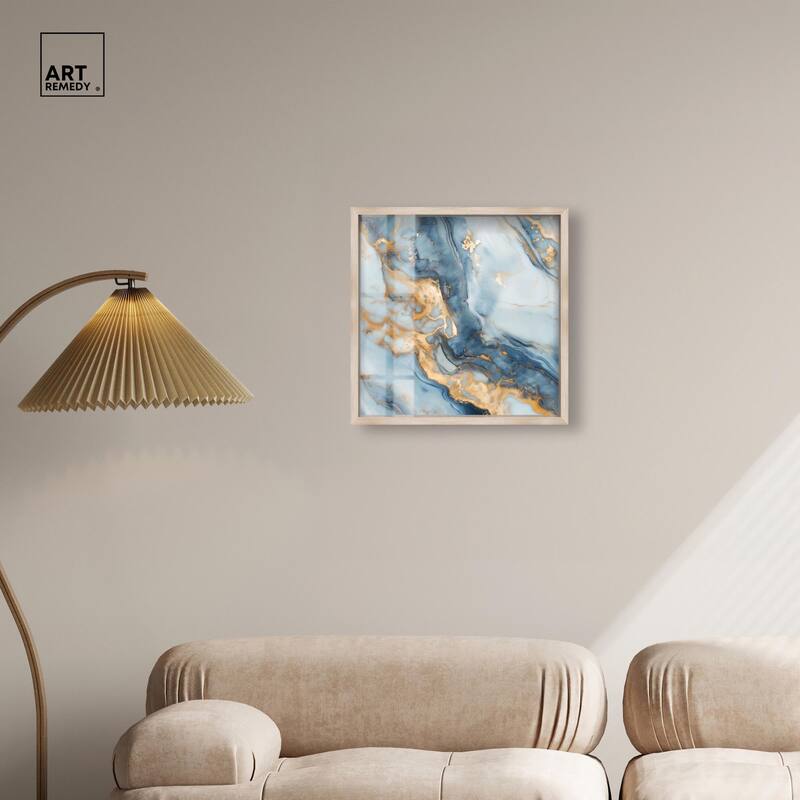 Golden Cloud Marble Shadowbox by Art Remedy