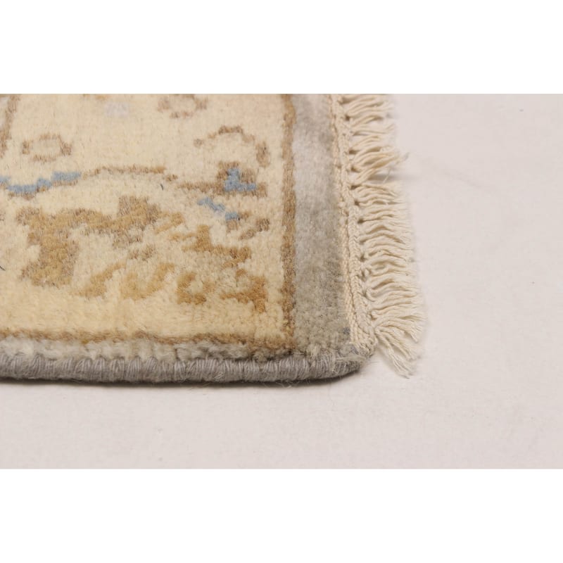 ECARPETGALLERY Hand-knotted Royal Oushak Light Grey Wool Rug - 2'6 x 10'1