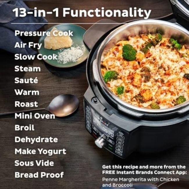 Instant Pot 13 in 1 Air Fryer and Pressure Cooker Combo 6.5 Quart